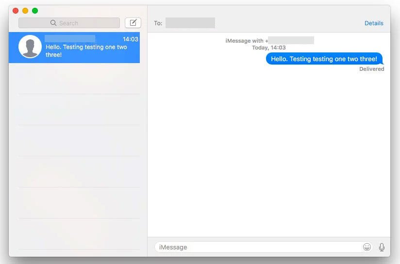 sign in for text messages on mac